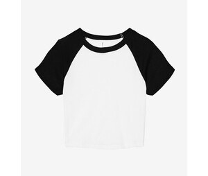 Bella+Canvas BE1201 - WOMEN'S MICRO RIB RAGLAN BABY TEE White / Black