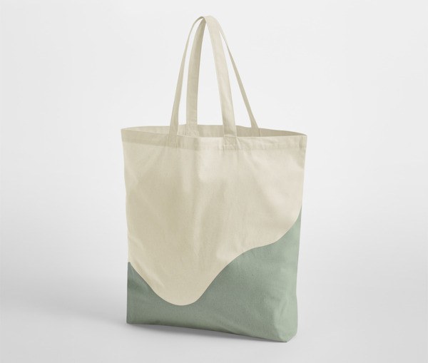 WESTFORD MILL WM235 - ORGANIC COTTON WAVE PRINT MAXI TOTE