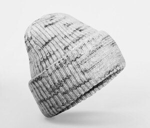 BEECHFIELD BF330R - CHUNKY KNITTED PATCH BEANIE Cloudy Haze