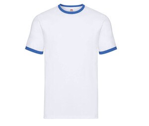 Fruit of the Loom SC245 - Ringer T (61-168-0) White/Royal Blue