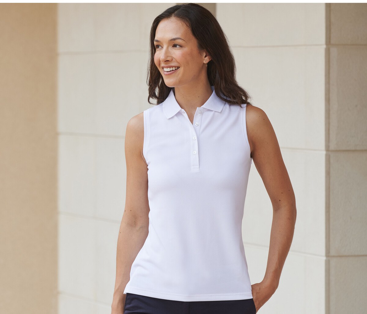 HENBURY HY477 - LADIES' SLEEVELESS COOLPLUS® POLO SHIRT